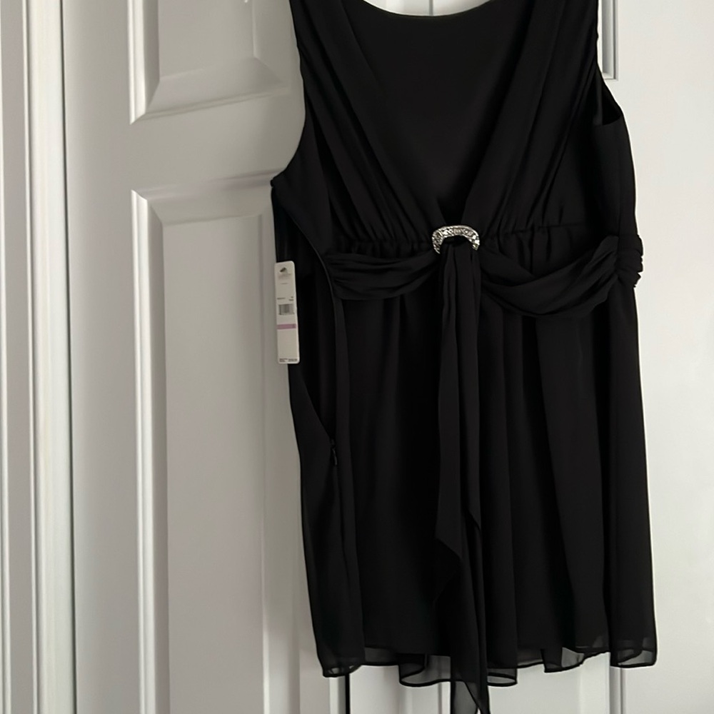 Laundry black lined dress top